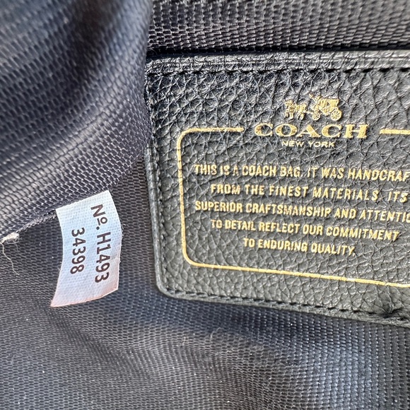 Coach Tatum Tall Tote in black pebble leather with Whiplash chain detail - Picture 15 of 16